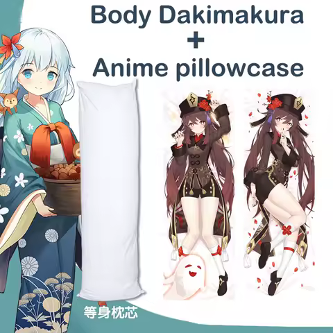 150X50cm Dakimakura Body Pillow Hugs Inner Full Pillow Insert Anime Genshin Impact Hu Tao Pillowcase Sleeping Pillow Bed Cushion