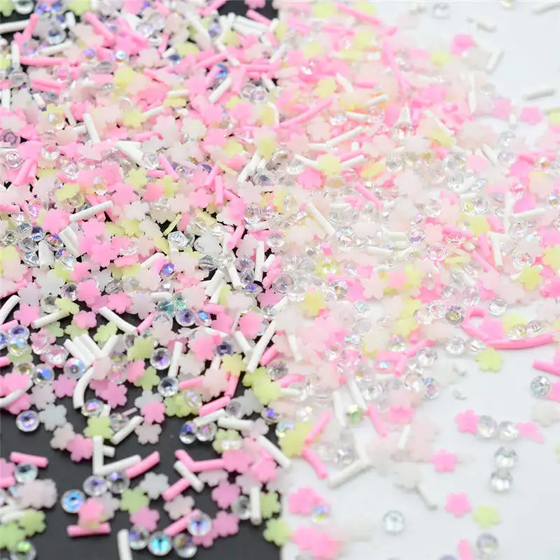 500g/Lot Polymer Clay Slice Mix Sprinkles Spring Easter Unicorn Moon Confetti for Crafts Making, DIY