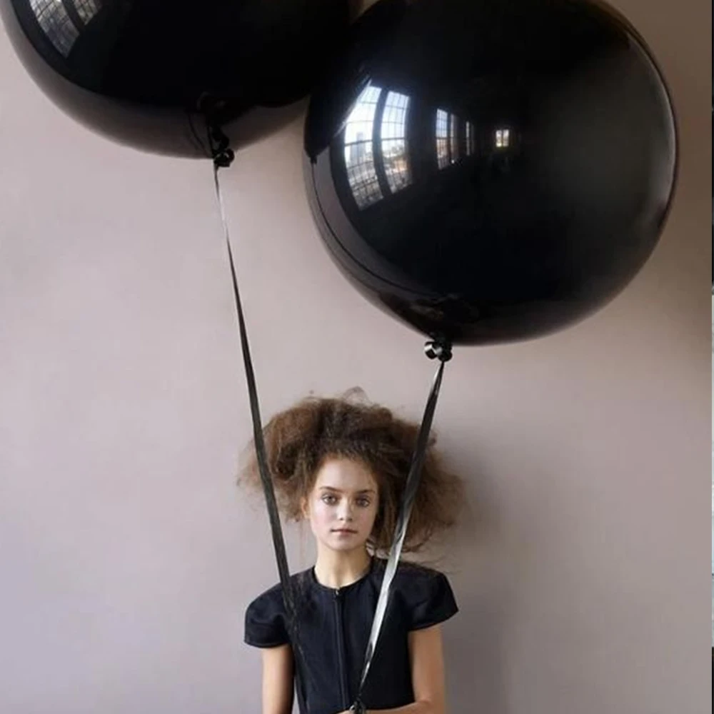 5pcs 36 inch Big Black Latex Balloons Helium Inflable Blow Up Giant Balloon Wedding Birthday Party Large Balloon Decoration