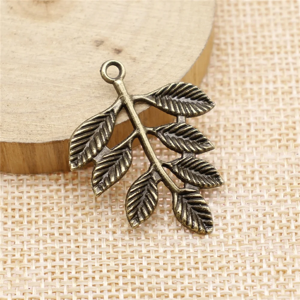 

Wholesale 100pcs/bag 28x35mm Branch Charm For Jewelry Making Antique Bronze Color Pendant Charm Jewelry Accessories