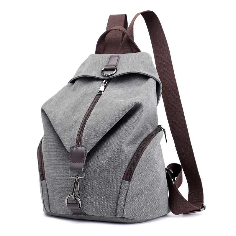 

Fashion Canvas Female Backpack Multifuction Casual Backpack For Teenager Girls 2024 New Summer Women Large Capacity Shoulder Bag