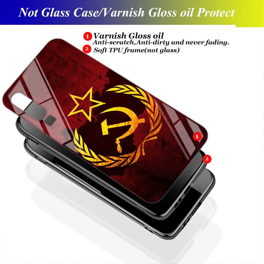 Russia Flag national emblem for Huawei P Smart Z Plus 2019 P30 P20 Pro P10 P9 P8 Lite Plus Super Bright Glossy Phone Case Cover