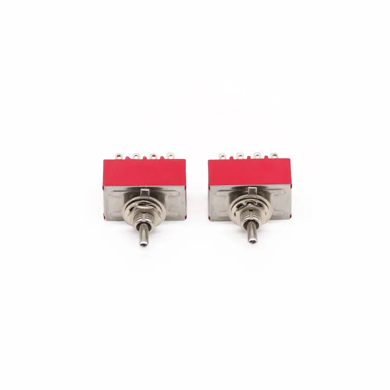 MTS-403 Red 4PDT ON-OFF-ON 12 pins Power Button 3 positions 2A/250VAC 6A 125VAC Rocker Toggle Switch