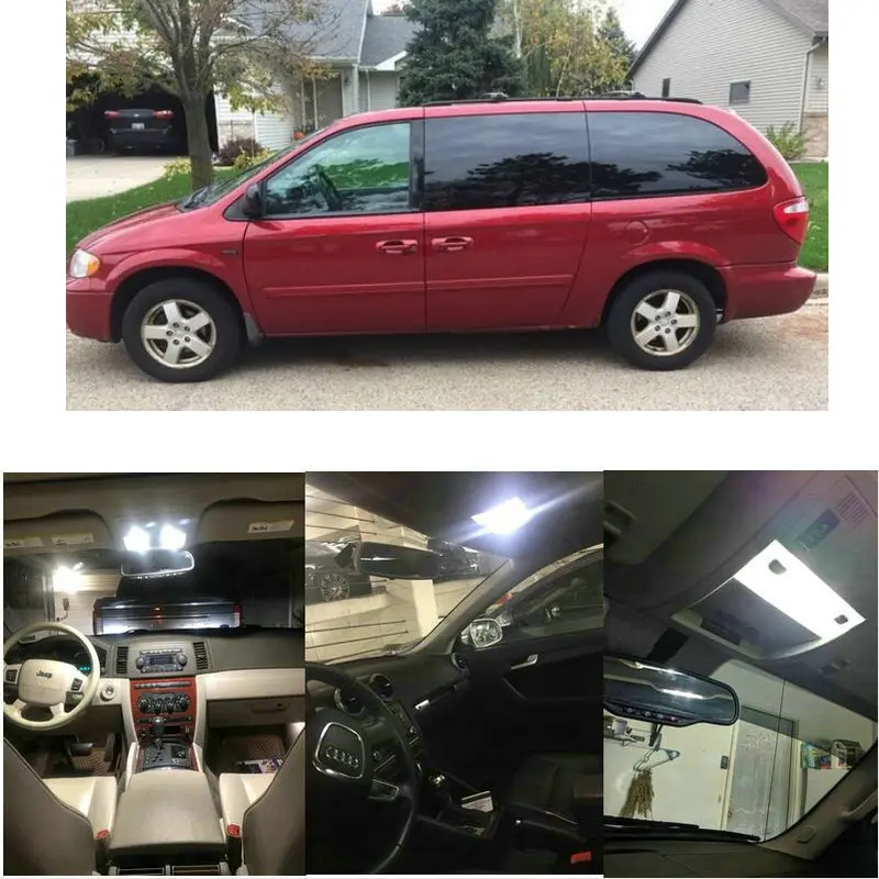 

Внутренние светодиодные лампы для 2007 Dodge Caravan Grand Caravan Dakota Nitro Charger Magnum Ram 1500 2500 3500