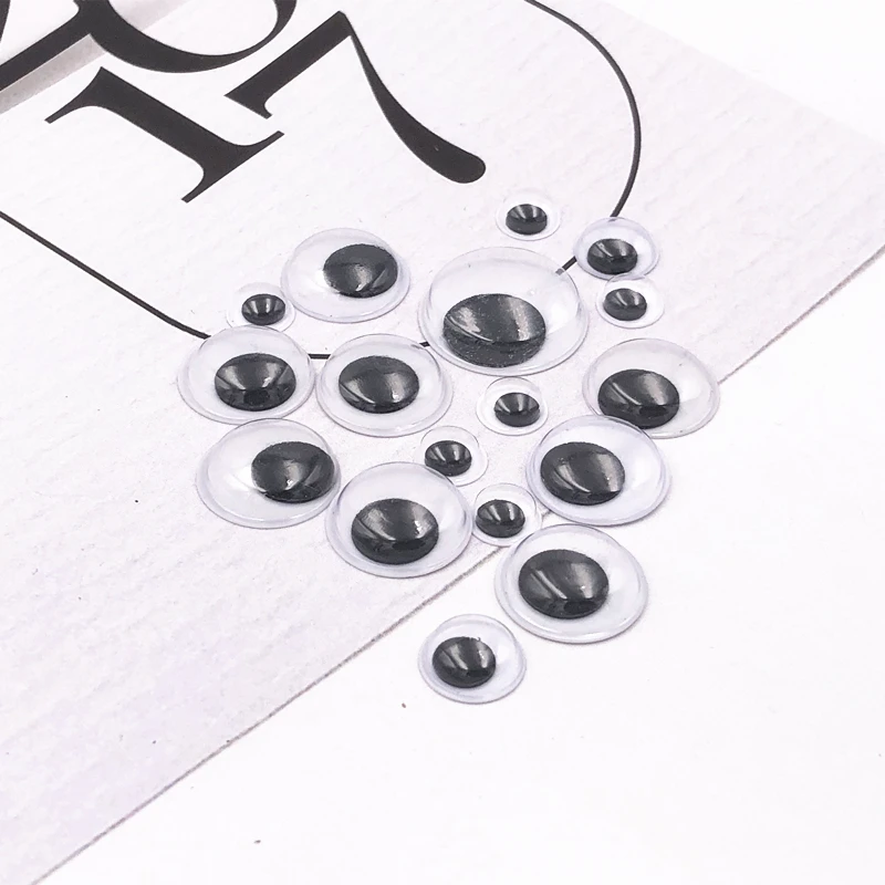 20pcs/Pack 8-20mm Self-adhesive Googly Wiggle Eyes for DIY Scrapbooking Crafts Projects DIY Dolls Accessories Eyes Handmade Toys
