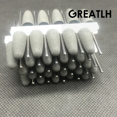 50 Uds. Pulidores de goma de silicona fresas de pulido de diamante 2,35mm