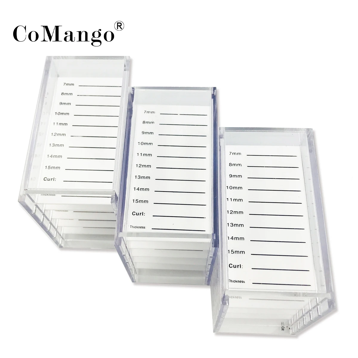 CoMango Custom False Eyelashes Storage Box 5 Layers Acrylic Pallet Lash Holder For Eyelash Extension Individual lash Holder