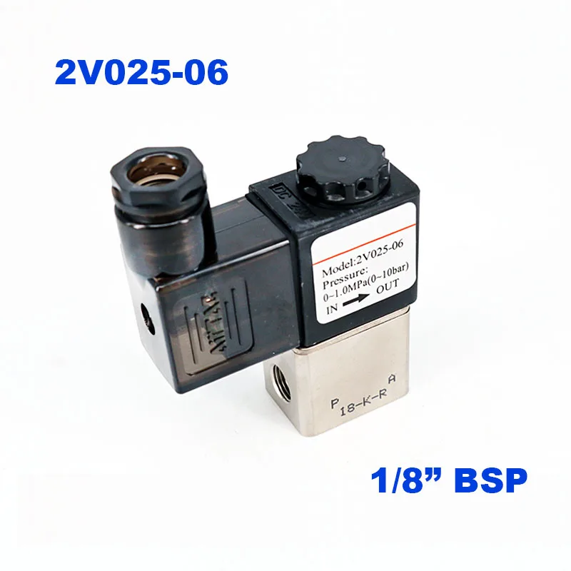 

Pneumatic 1 Way 1 Position 2V025-06 1/8" bsp Air Directional Control Solenoid Valve AC220V DC24V 12V