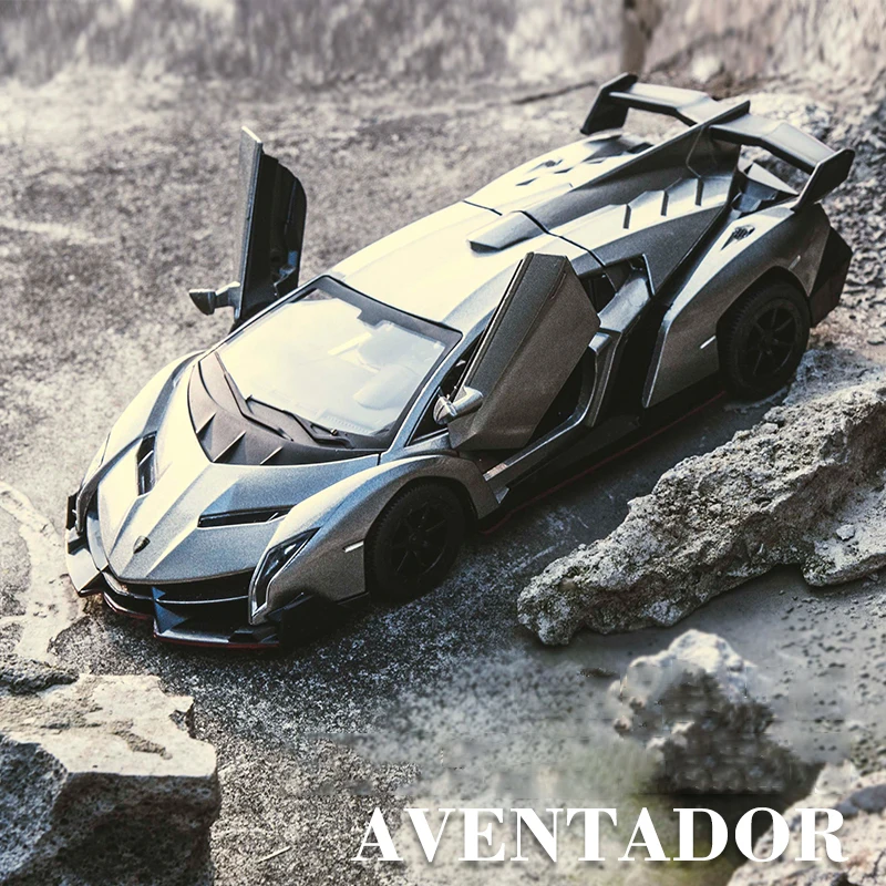 

1:32 Scale Veneno Supercar Alloy Car Model Diecast Toy Vehicle High Simitation Cars Sound and light Toys For Children Gifts