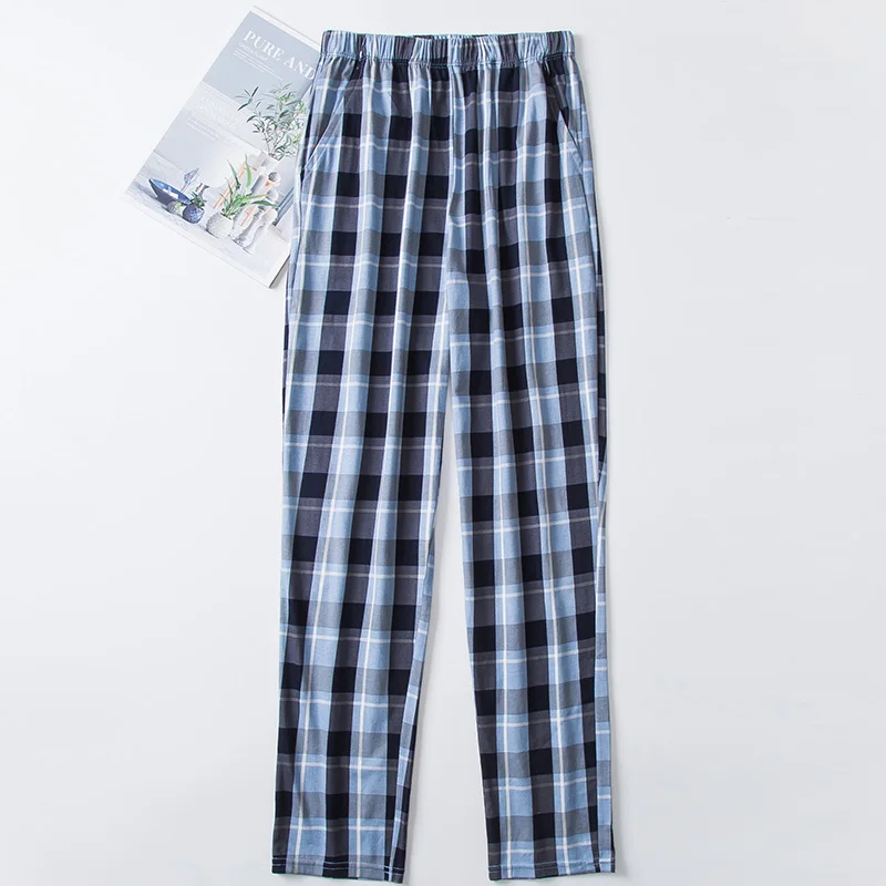 nanjiren cotton plaid pajama pants for adluts home furnishing cotton trousers cotton pajama men sleep bottom home wear