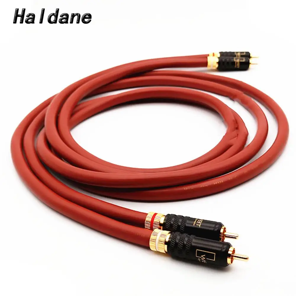 

Haldane HiFi Liton Silver-plated Dual-Filter Audio/Video Signal Line RCA Cable with Gold plated plug for Amplifier CD player