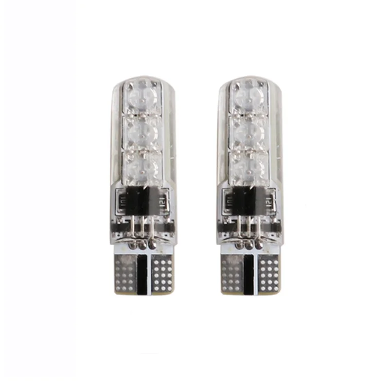 2/4Pcs LED Signal Bulb Interior Light RGB Auto License Plate Reading Wedge Side Atmosphere Lamp