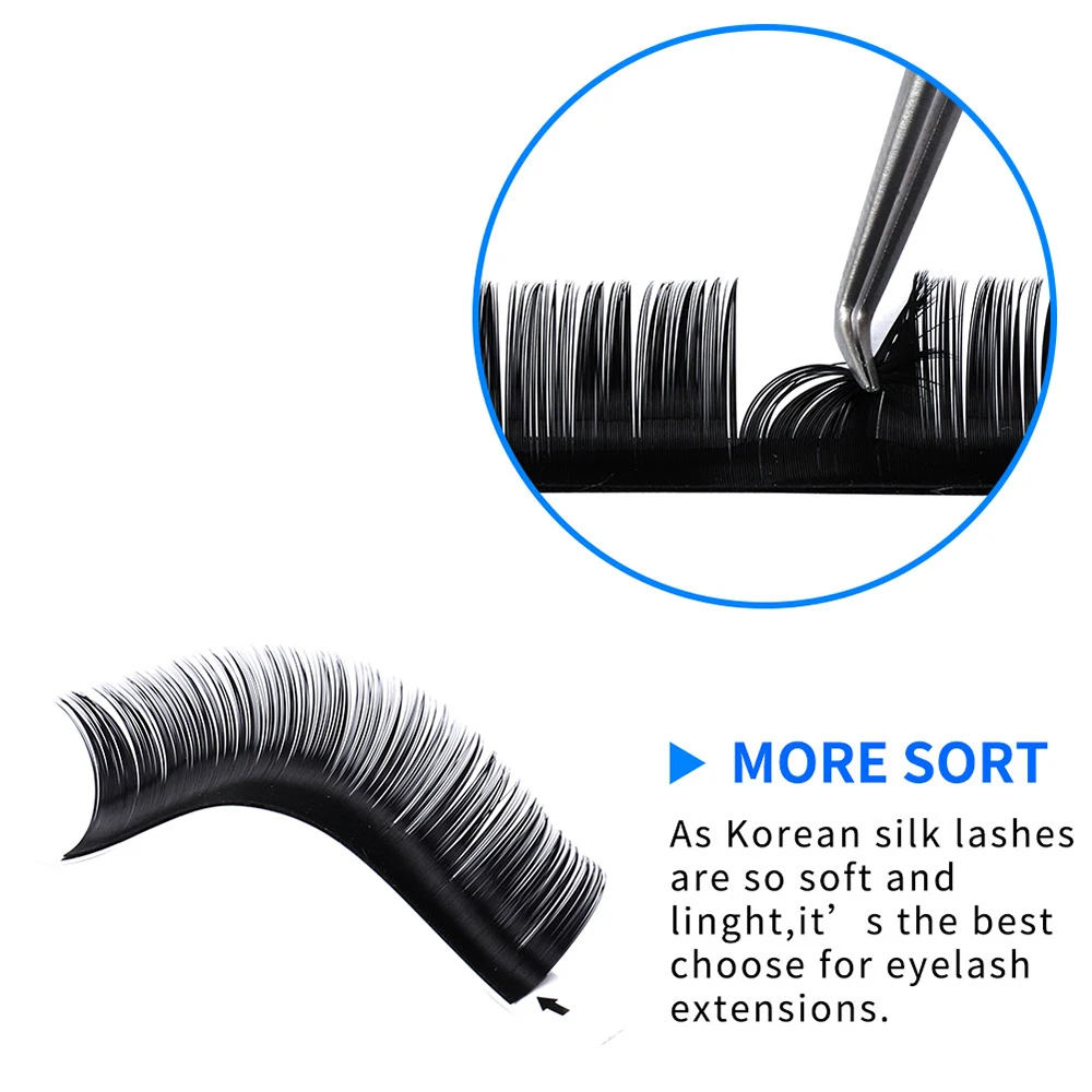 16 Lines Individual Eyelash Extension Faux Mink False Eyelashes Supplies HandMade Korea Silk For Eye Makeup Classic Lash