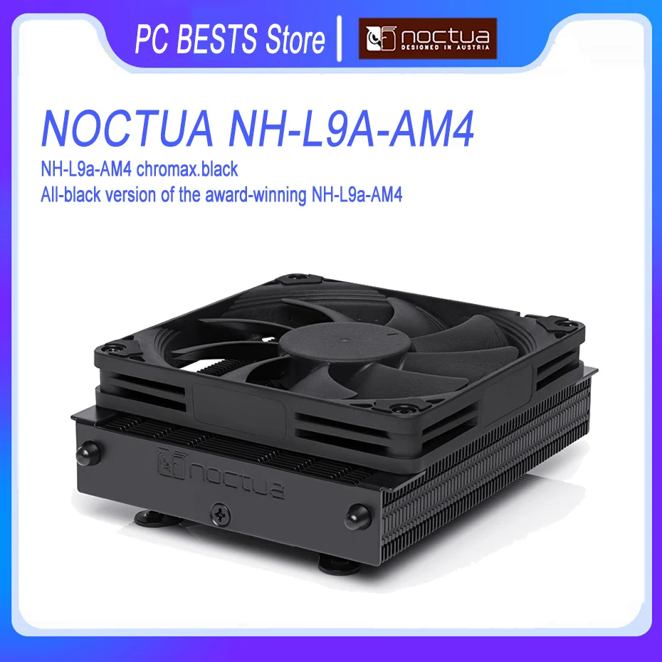 Noctua NH-L9a-AM4 chromax.black 92mm Quiet Fan ITX Case Thin Section Radiator For AMD AM4 CPU Cooling Cooles