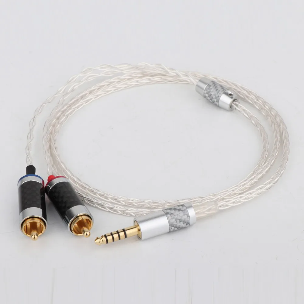 Preffair 4.4mm do 2 wymiana balansu RCA kabel audido Upgrade kabel dźwiękowy