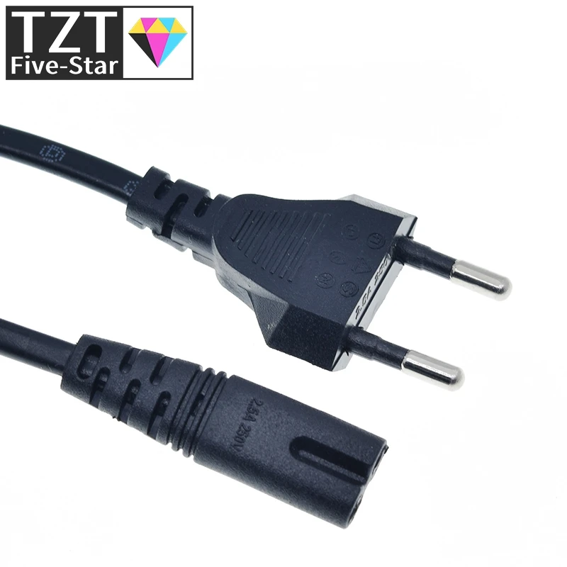 1/3 Stück Universelles 0,5m EU-Standard auf Figure 8 C7 2-Pin-Stecker AC-Stromkabel, Neu, Hohe Qualität, 250V – Detail 4
