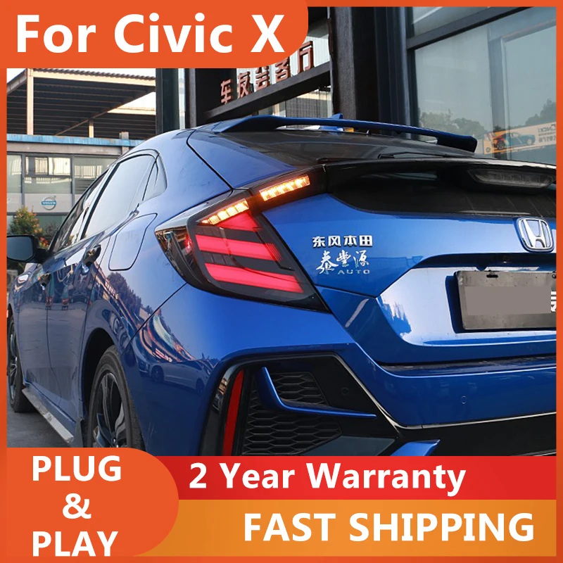 

Tail Light For Honda Civic X 2017 Taillight Civic 10th Tail Light Hatchback Rear DRL Fog Brake Turn Signal Reversing