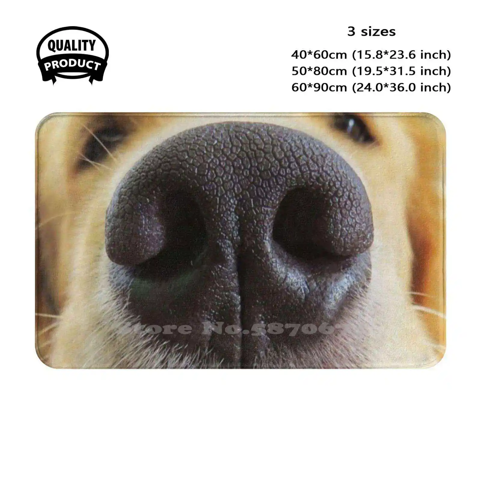 Dog Muzzle Fun Face Mask Soft Cushion Home Carpet Door Mat Car Rug Labrador Golden Retriever Dog Lover Fun Muzzle Cute Animal