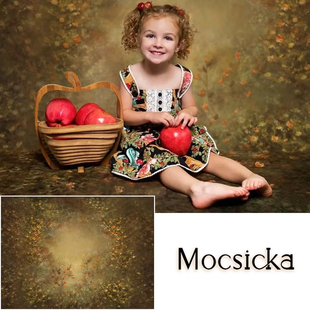 Mocsicka Retro Floral Newborn Baby Portrait Photography Backdrops Spring Flower Children Birthday Backgrounds for Photo Studio