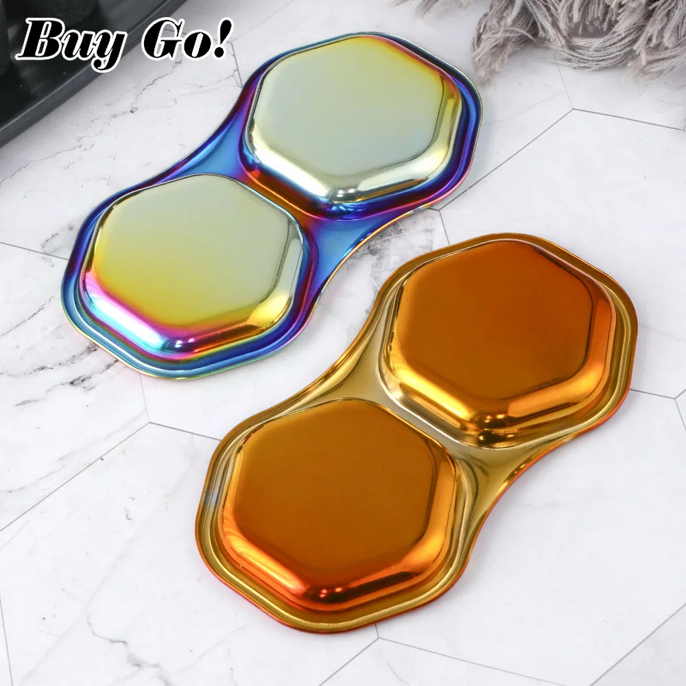 1PC Stainless Steel Japanese Kitchen Seasoning Small Sauce Dish Bowl Separate Sushi Vinegar Soy Plates Tableware Food Snack Tray