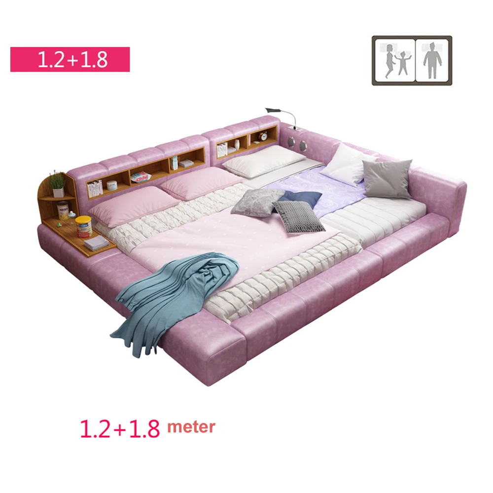 Marco de cama inteligente, muebles de dormitorio, altavoz, bluetooth, LED