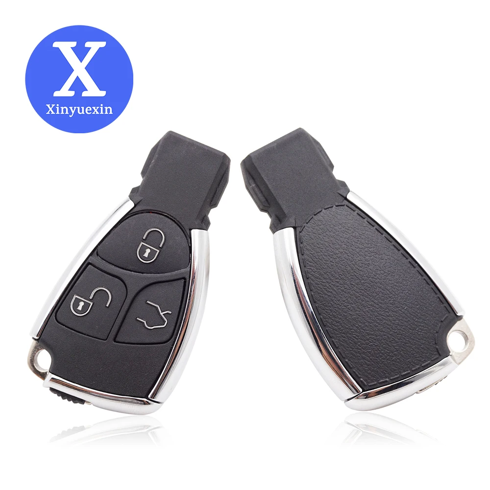 

Xinyuexin New Modified New Smart Remote Car Key Shell Case Fob for Mercedes-Benz B C E ML S CLK CL Replacement Key 3 Buttons