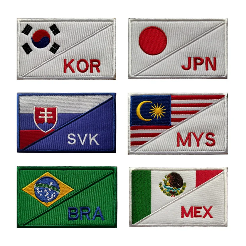 Tactical Patch Country Flag Team Logo Embroidery Patch Emblem DIY Badges For Cloth Backpack Jacket Hunting Vest Decoration