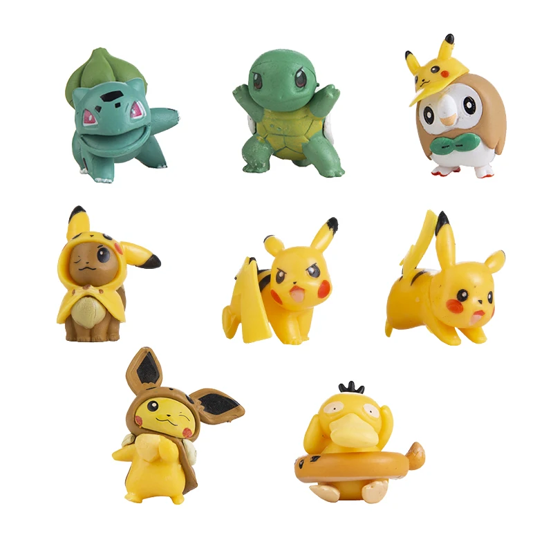 Neue 3-8CM Pokemon Hot Cartoons Film Anime Figur Pikachu Vulpix Eevee Venusaur Sammlung Pet Action Modell Spielzeug geschenke – Detail 2