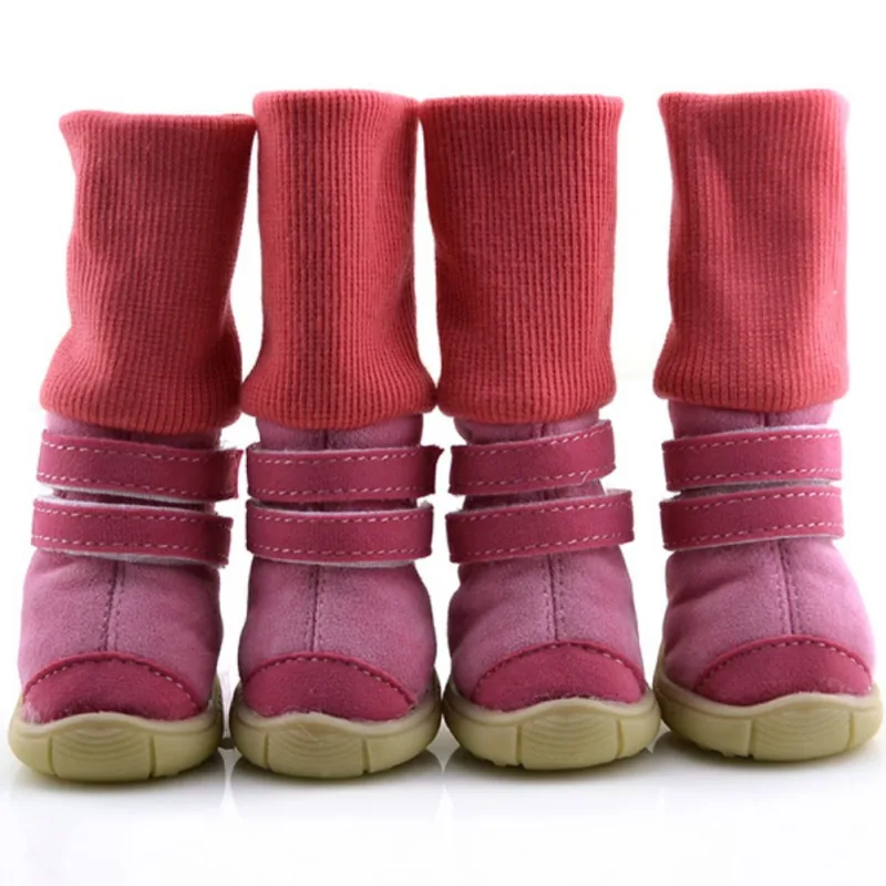 4pcs/set Winter Pet Dog Shoes Anti-slip Pet Puppy Snow Boots for Chihuahua Yorkie Pet Dogs Socks Booties Pet Footwear Products