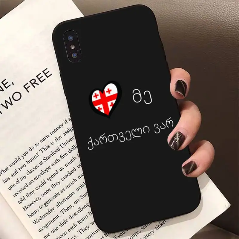 Georgia flag Phone Case for iPhone 13 11 12 pro XS MAX 8 7 6 6S Plus X 5 5S SE 2020 XR case