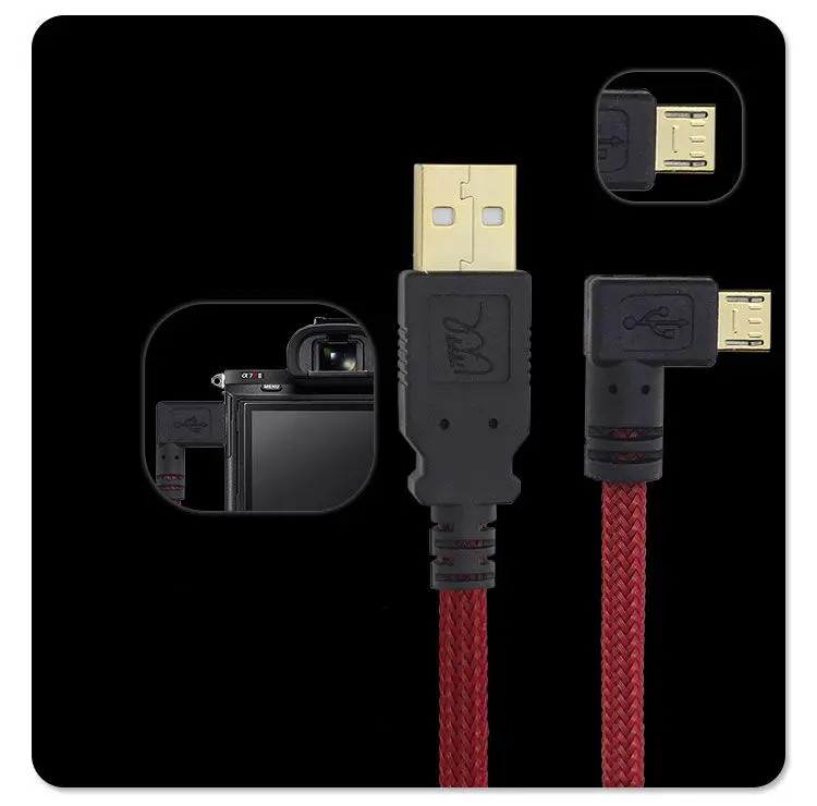 

Micro USB Tether Shooting Camera Cable SLR Sony A9 A7S2 A6300 A7R2 A72 A7M2 RX1RII Camera Connect To Computer High Speed Cable