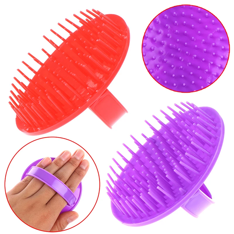 Peigne rond en plastique pour lavage des cheveux, massage du cuir chevelu, douche du corps, barbe, shampooing, brosse, outils de coiffure, 2styles, 1 pièce