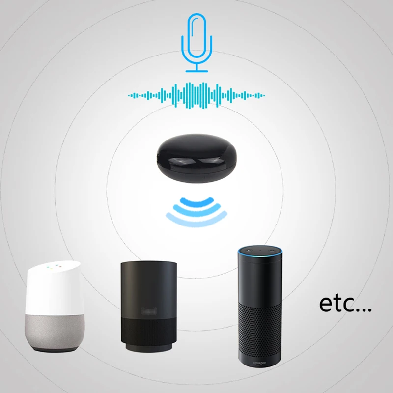 FrankEver-minicontrolador inteligente IR para el hogar, mando a distancia Universal para TV, CA, voz, funciona con Alexa y Google Home Assistant