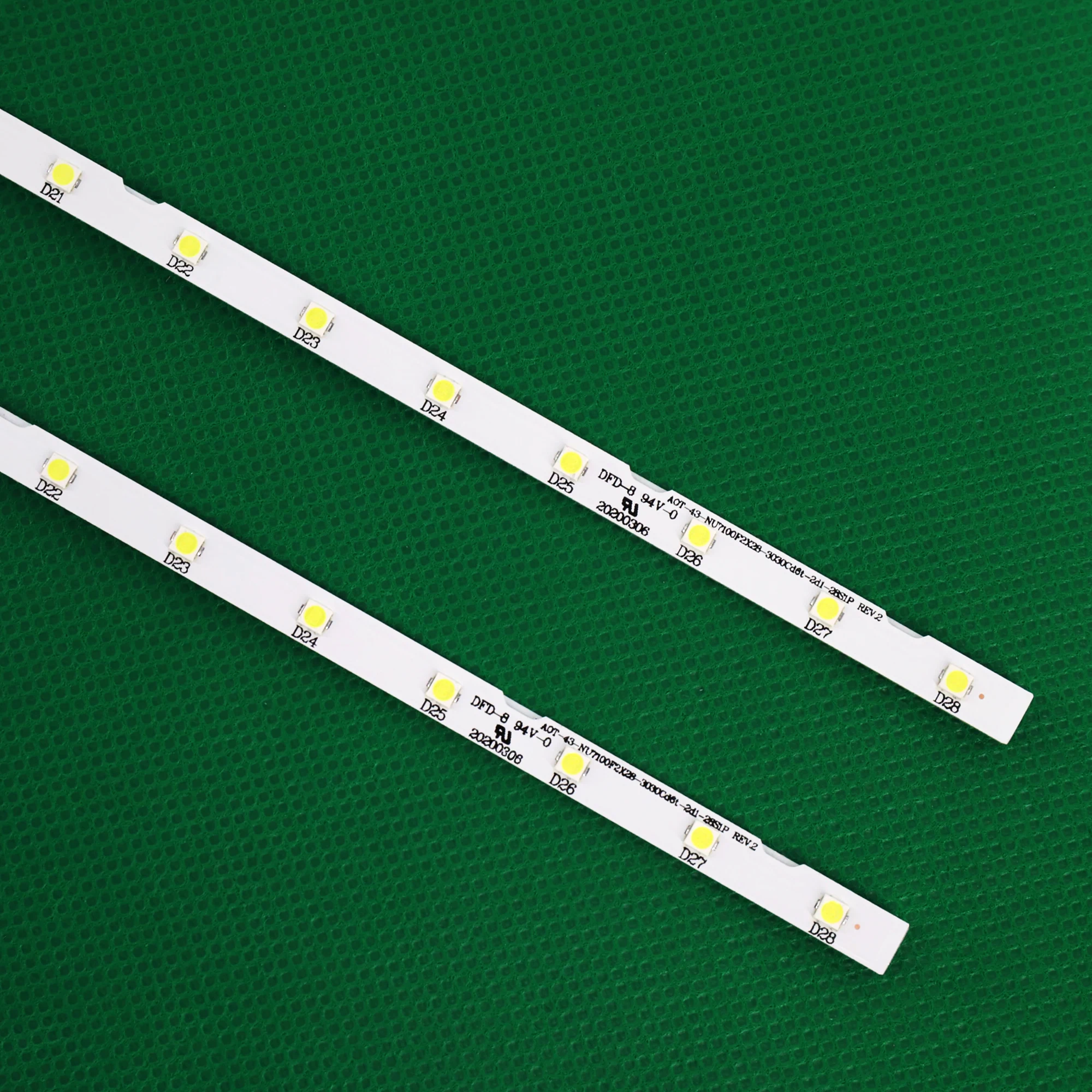 New 10PCS 28LED LED backlight strip for Samsung UE43NU7100U AOT_43_NU7100F UE43NU7120U UE43NU7170U BN96-45954A UE43NU7100