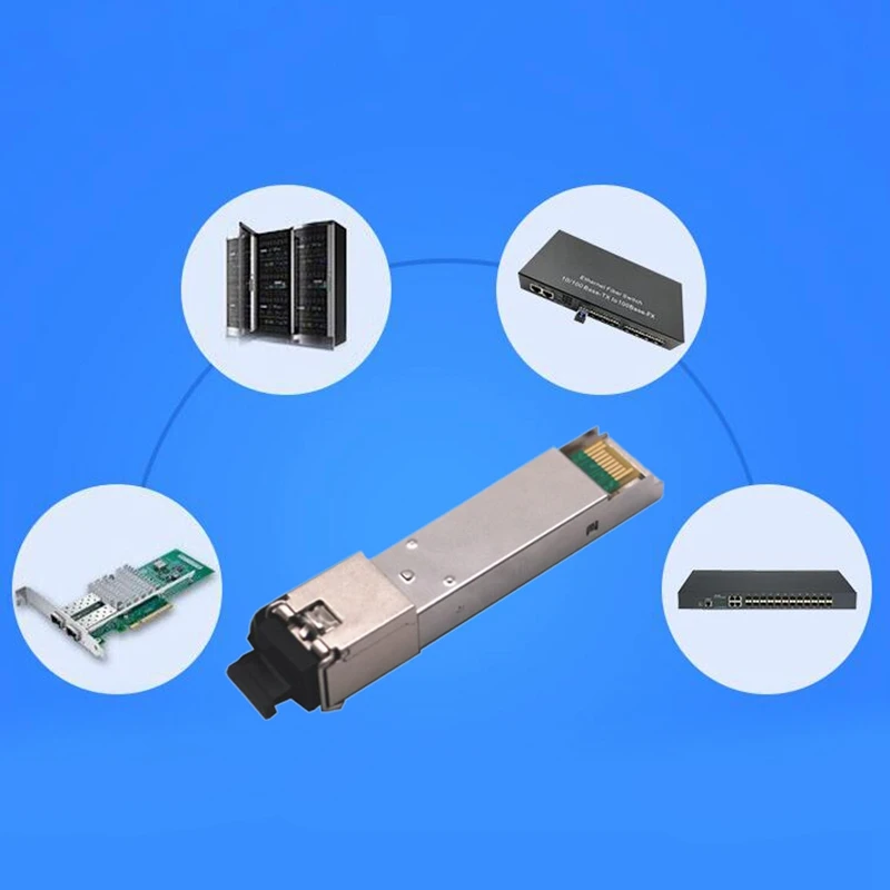 20KM 단일 섬유 SC GPON 모듈 스위치 기가비트 SFP 광학 모듈 HP H3C 스위치와 호환 가능