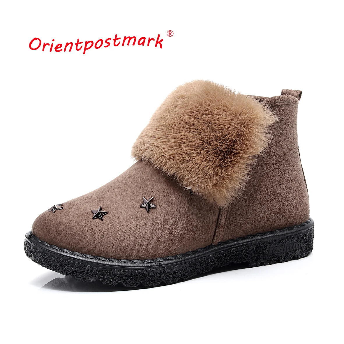 Snow Suede Ankle Boots Women Flats Winter Warm Winter Plush Suede Shoes Black Brown Short Boots New Suede Boots Women Shoes Fur