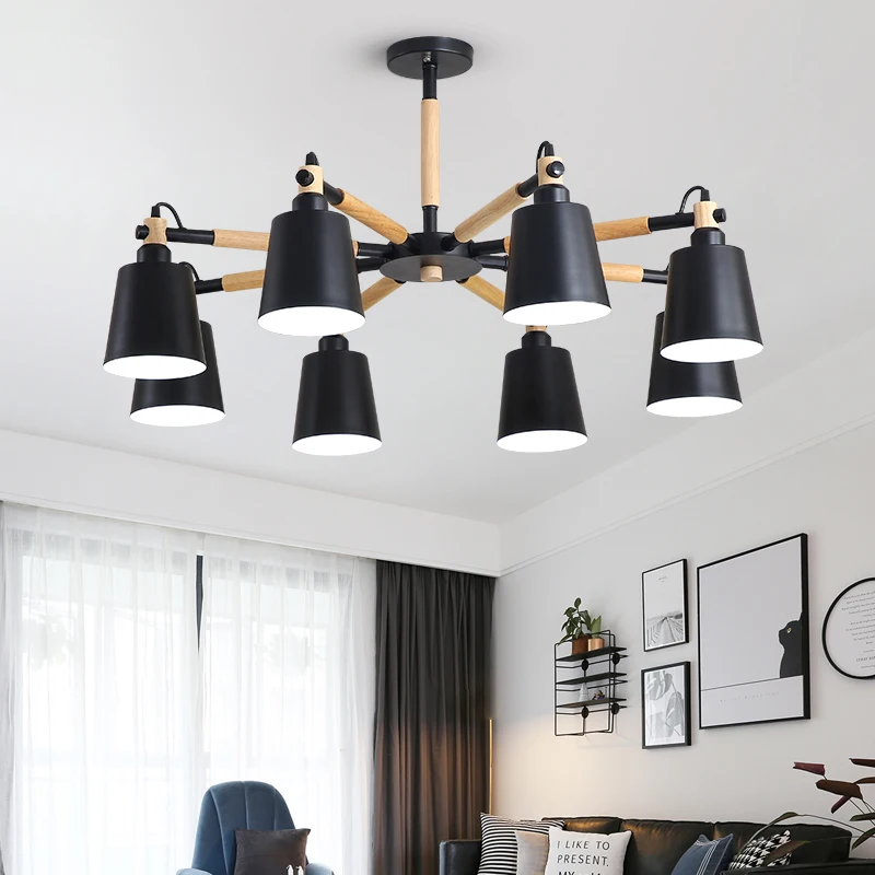 

LED Wooden Chandelier For Living room Bedroom restaurant Bar vintage ceiling lamp Loft Industrial Decor vintage pendant lamp