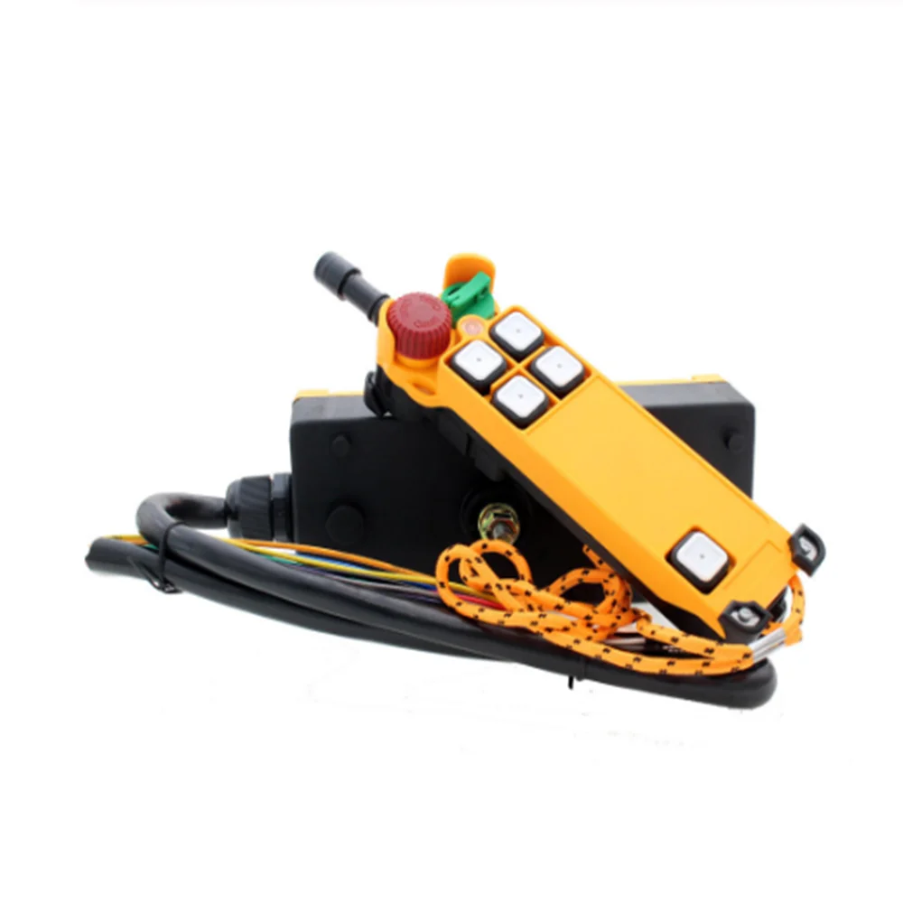 

HS-4S 4 Channel 1 Speed Hoist Crane Truck Radio Remote Control Push Button Switch System with E-Stop