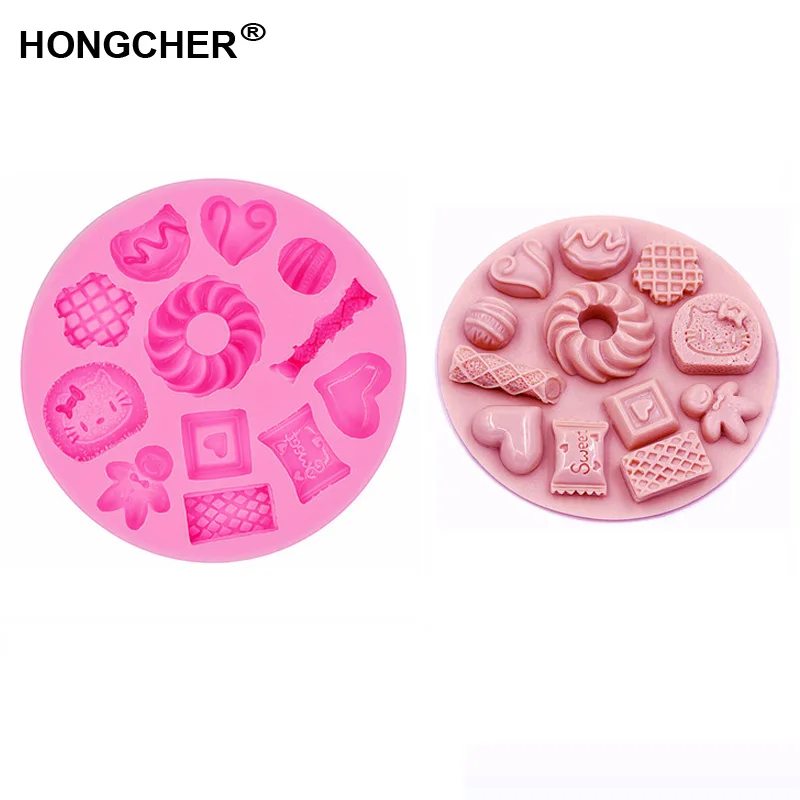 

New Candy donut ice cream love cat head shape chocolate mold cooking tool silicon mold fudge decoration tool cake silicone mold