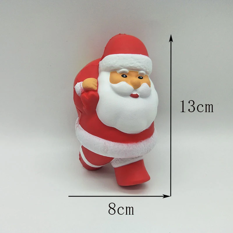 1Pcs Creative PU Christmas Theme Simulated Santa Claus Cartoon Slow Rebound Stress Relief Toy Gift Squeeze Toys images - 6