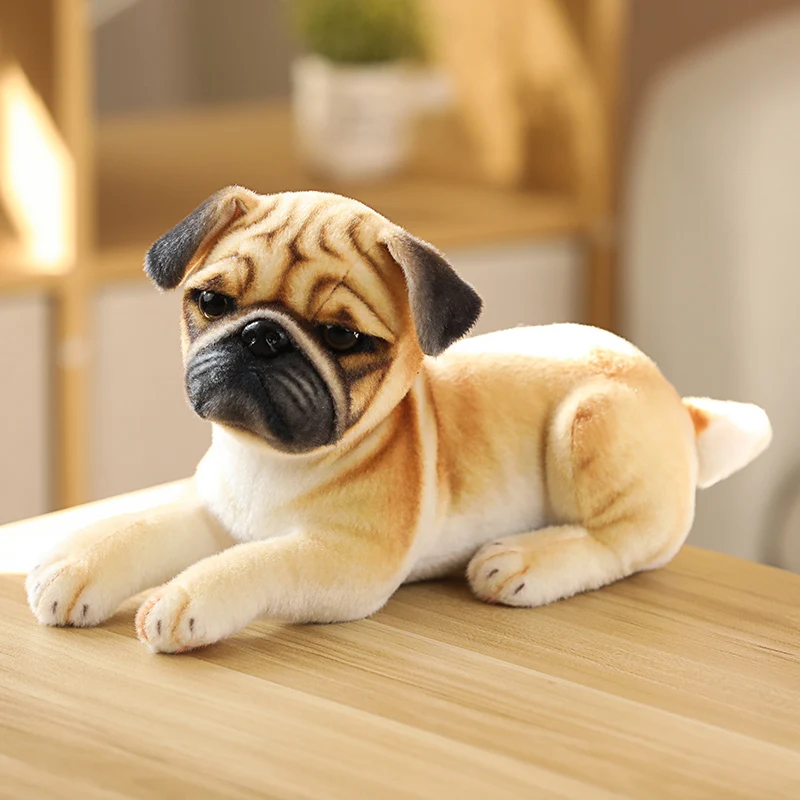 Jouets en peluche de chien de simulation mignon, peluche réaliste, beaux cadeaux, décoration de la maison et de la voiture, nouveau, PDPButter