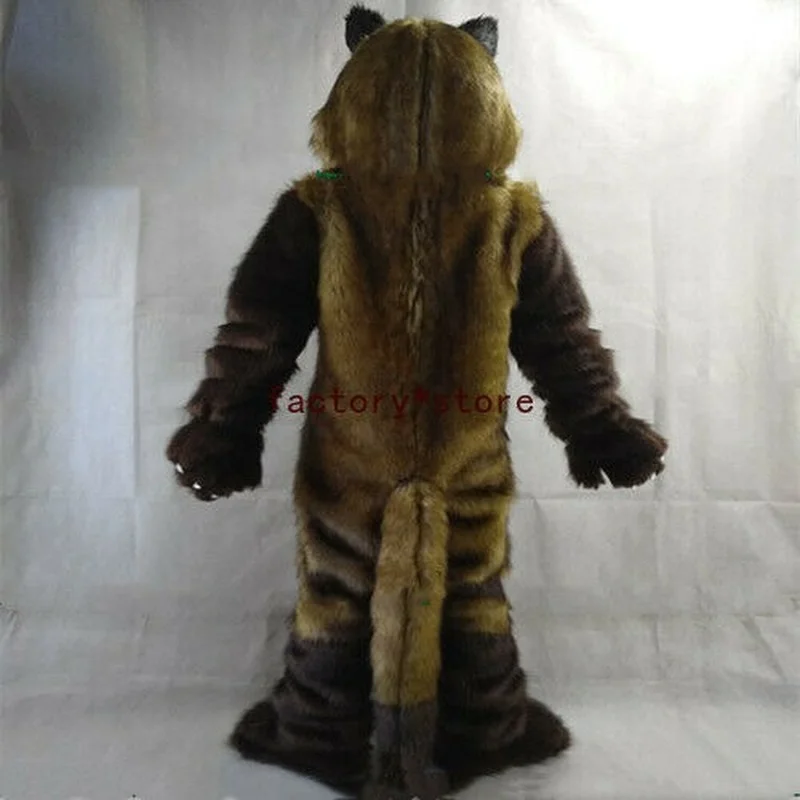 Long-haired simulation raccoon Mascot Costume Suits Cosplay Party Clothing Ad