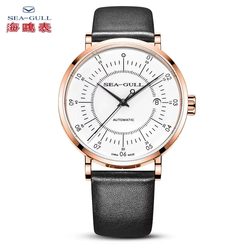 Seagull Watch Men\'s Automatic Mechanical Watch Simple Calendar Watch Business Formal Wear Watch Artist Series 819.17.6045