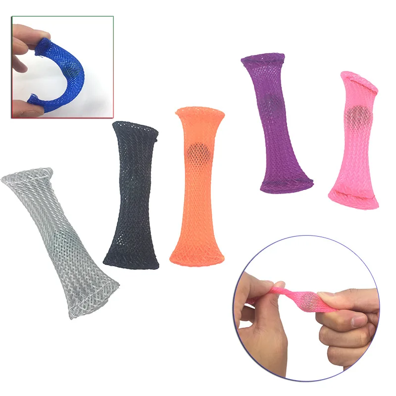10pcs Sensory Toy Marbles Ball Autism ADHD Anxiety Therapy Toy Stress Relief Hand Fidget Toys Braided Mesh Easy Bend With Marble