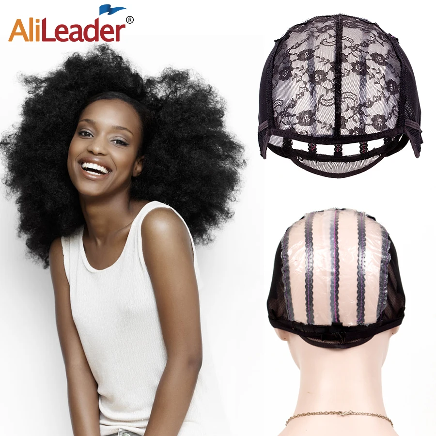 Alileader Wholesale 5-10Pcs Wig Cap With Lace Wig Hair Net For Making Wigs With Adjustable Straps Lace Hairnets Weaving Wig Cap