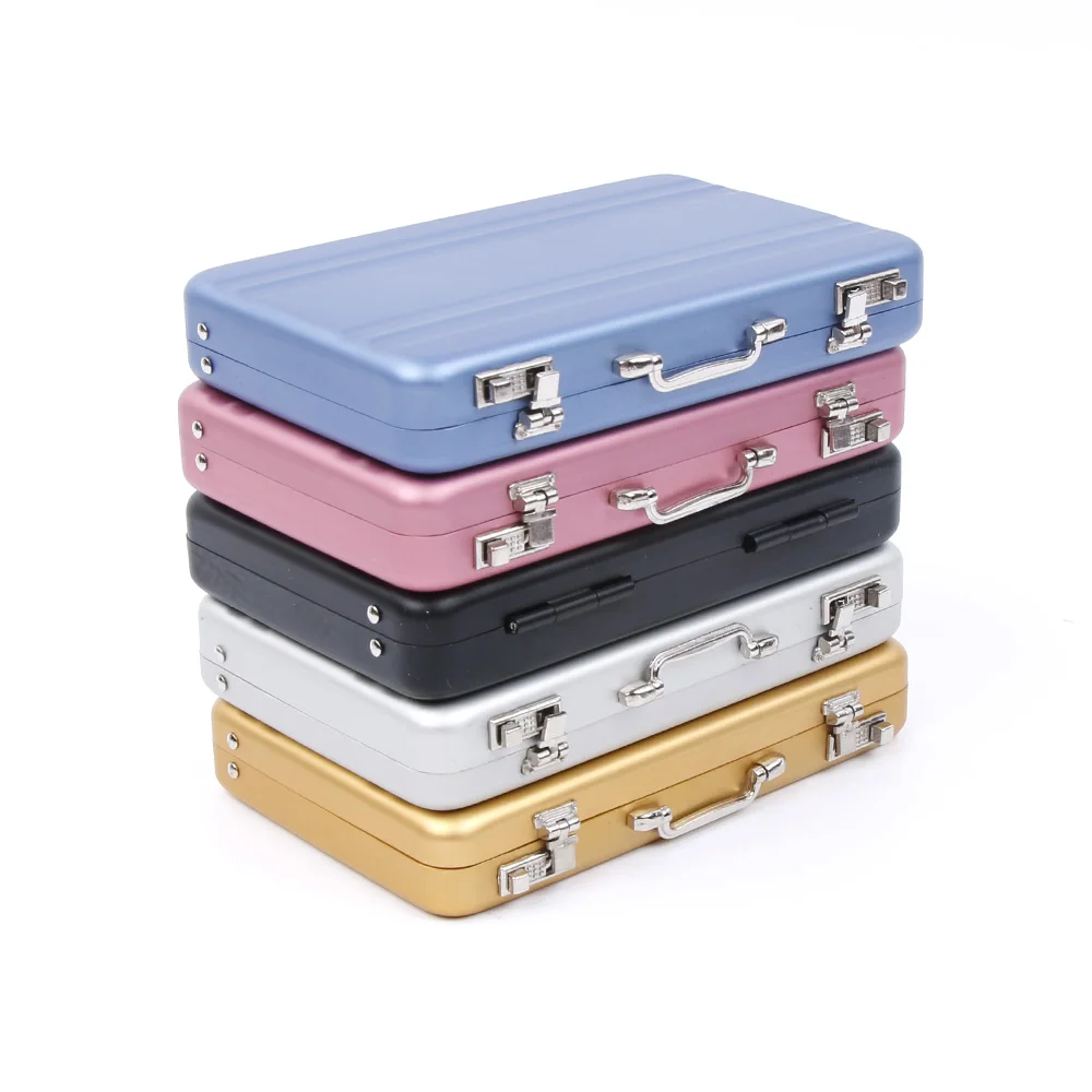 Aluminum Alloy Storage Box Creative Suitcase Business Card Case Credit Id Card Wallet Name Card Holder Metal Box For Men Women