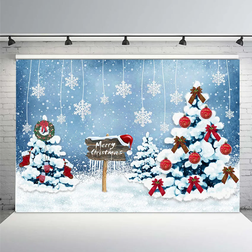 

MEHOFOTO Photophone Photography Backdrops Merry Christmas Trees Snowflak Fotografia Photocall Backgrounds for Photo Studio