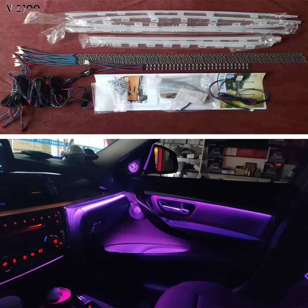 For BMW 5 Series G30 G38 2018-2021 Original Ambient Light 11/64 Colors Car Interior Decorative Lights