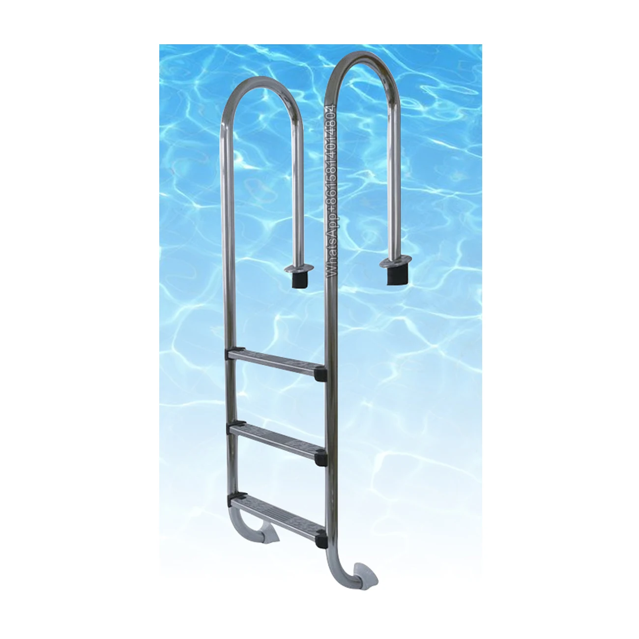 Swimming pool escalator/MU type escalator thickened 304 stainless steel pool underwater handrail ladder/Outdoor bath escalator