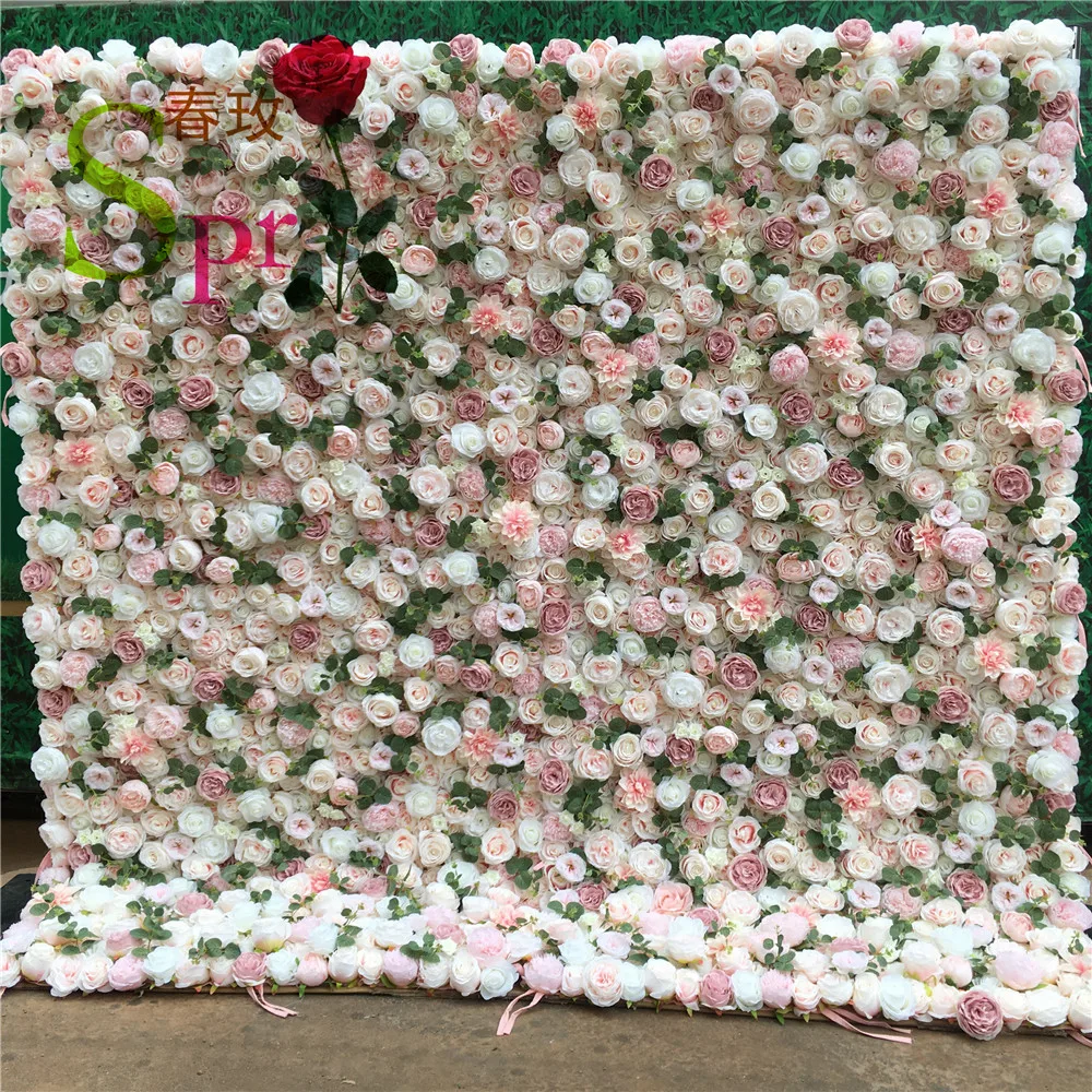 

SPR Wholesale Flores Artificiais Floral Backdrop Restaurant Decoration Wedding Party Events Artificial Wall Flowers